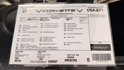 2020 Chevrolet Corvette Stingray 2LT