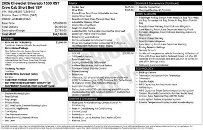 2026 Chevrolet Silverado 1500 RST
