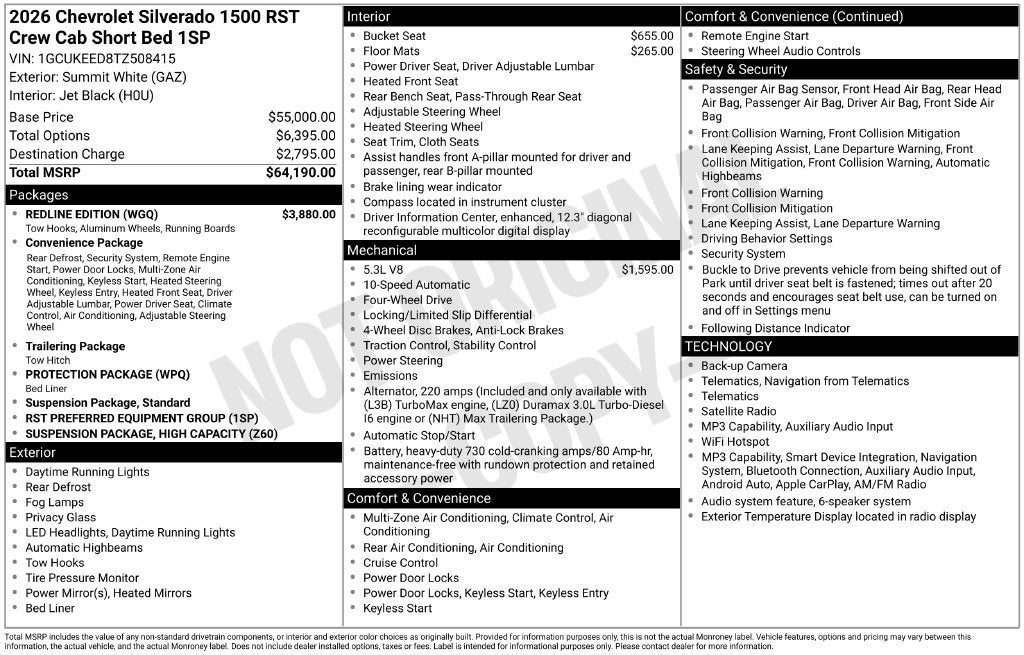 2026 Chevrolet Silverado 1500 RST