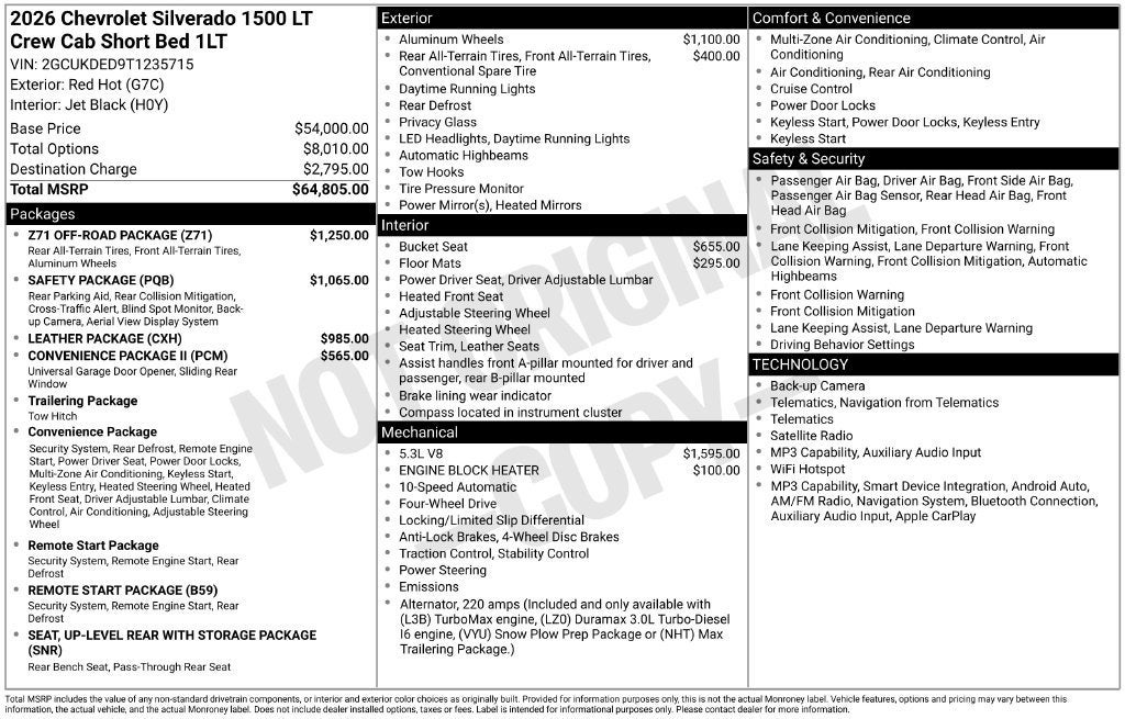 2026 Chevrolet Silverado 1500 LT