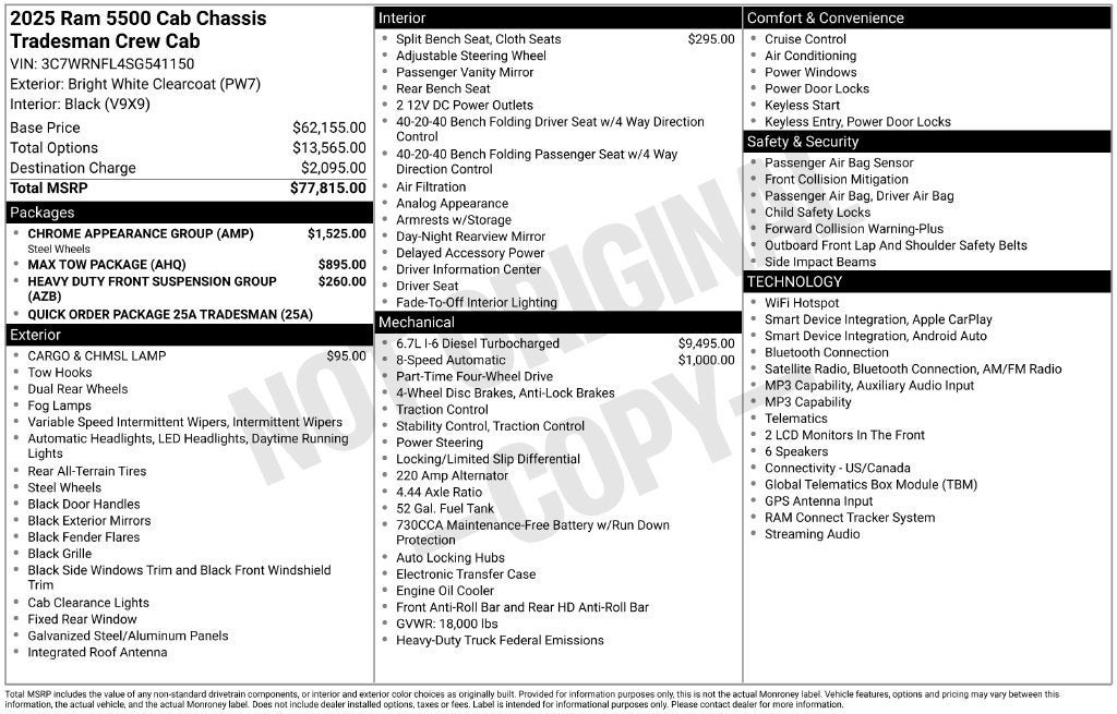 2025 RAM 5500 Chassis Cab Tradesman