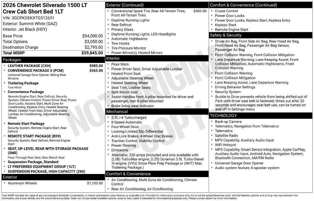 2026 Chevrolet Silverado 1500 LT