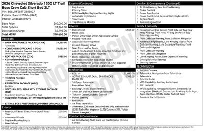 2026 Chevrolet Silverado 1500 LT Trail Boss
