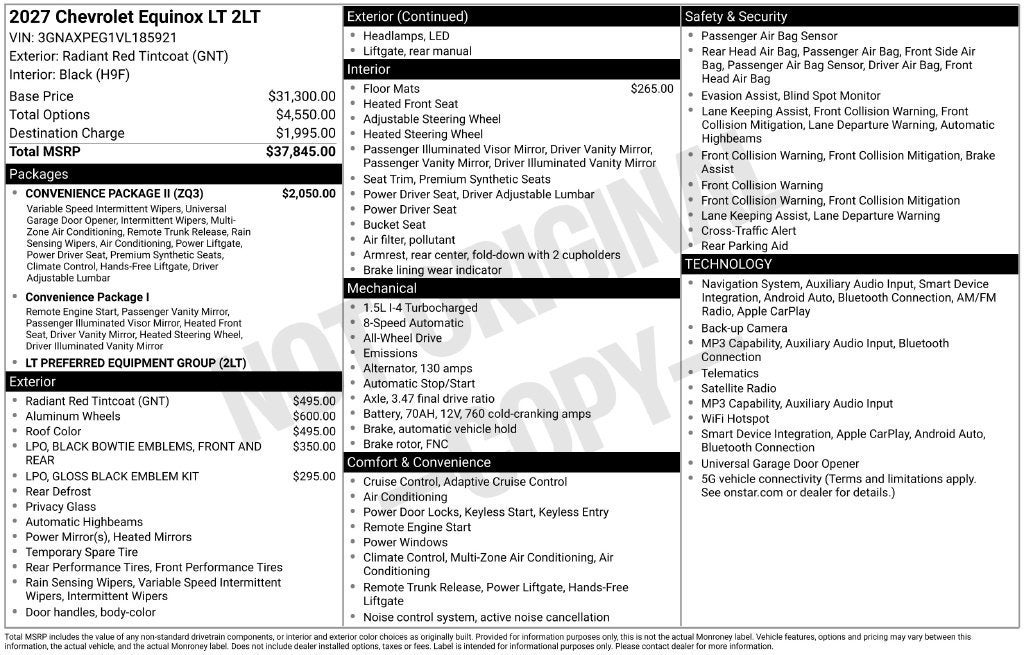 2027 Chevrolet Equinox LT