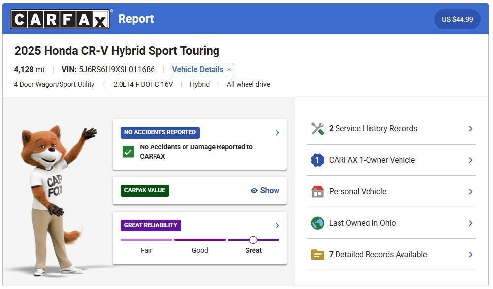 2025 Honda CR-V Hybrid Sport Touring
